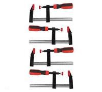 Serre-joints à Barres en Forme de F, 50 x 150 mm, Acier, Kit de 4 Pinces pour Travail du Bois et DIY