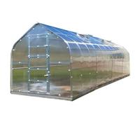 Serre KLASIKA STANDART 25 - 2,5 x 10 m avec fondations et revêtement en polycarbonate de 6 mm + porte supplémentaire comme cadeau