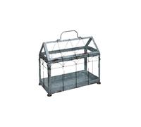Esschert Design Serre / Terrarium Vintage en métal argenté avec verrouillage