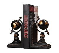 Serre-Livre Antidérapants Retro Creative Globe Shape Bookend Bookends Resine Livre Terminé Accueil Décoration Desktop Modèle Lookent Booking Fournitures de Bureau Bibliothèque