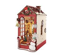Rolife Maquette serre-livres Book Nook Scène intérieure de Noël Multicolore A