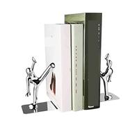 Serre Livre pour L'école Creative Bookend Kung Fu Villain Book Ends Porte-Livre en Métal Ornement Décoratif De Bureau Cale Livre Supports De Livres(Blue,Silver)
