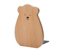 Serre Livre pour L'école Dessin Animé Ours Serre-Livres Simple Serre-Livres Gris Style Naturel Bouchon De Livre en Métal Pratique Cale Livre Supports De Livres(B)