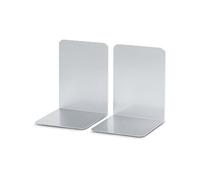 MAUL Serre-livres en aluminium – 2 pièces – 12 x 12 x 17,5 cm – Argenté, design élégant