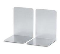 MAUL Serre-livres en aluminium – 2 pièces – 12 x 12 x 17,5 cm – Argenté, design élégant