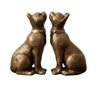 Serre-livres Argonath 22,5 x 7,5 x 17,5 cm | 1 paire de statues d'animaux rétro antidérapantes, support décoratif pour les extrémités de livres, pour la bibliothèque à domicile