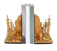 Serre-livres de ferme, serre-livres décoratifs,Porte-livre décoratif pour étagère en bois rustique | Serre-livres arabes robustes et antidérapants pour le salon à la maison