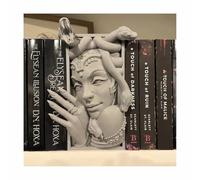 Serre-livres décoratifs en forme de tête de Méduse, serre-livres unique en forme de tête de serpent, résistant, décoration de mythologie grecque, décoration d'étagère vintage pour la maison, le bureau