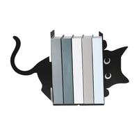Serre-Livres décoratifs pour Chats, Serre-Livres rustiques en Fer avec Chats, Support pour Livres, étagère de Bureau, Chambre de Ferme