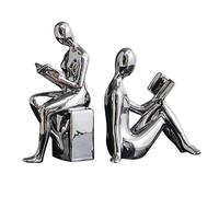 Serre-Livres décoratifs pour étagères, Serre-Livres décoratifs pour la décoration de la Maison | Serre-Livres pour étagères avec Conception de Figurines abstraites 2X,Supports de Livres