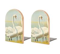 Serre-livres décoratifs pour étagères - Style vintage - Peinture d'oie - Pour la maison et le bureau