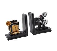 Serre-livres Décoratifs pour Projecteur de Film, Décor en Résine pour étagère Vintage, une Paire de Serre-livres pour Projecteur de Film, Décoration de Serre-livres en Résine pour étude, Bureau à Domi