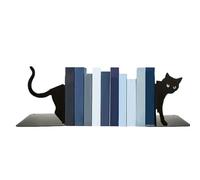 Serre-livres décoratifs - Séparateurs d'étagères en métal robustes en forme de chat, serre-livres élégants pour l'organisation de la maison, accessoire de lecture artistique | Support stable pour