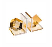 Serre-livres décoratifs uniques en cristal doré et gris très résistants pour étagères, maison, bureau et cadeaux pour étagères, décoration de bureau