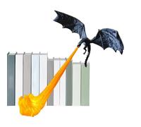 Serre-Livres Dragon Volant 3D - Décor Mythique créatif, Statue ailée détaillée, Illustration imprimée, Ornement Fantaisie élégant, Organisateur distinctif pour bibliothèque, Table, Armoire, sa