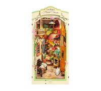 Serre-livres en bois - Robotime - Floral Corner - DIY - Éclairage tactile - Décor européen