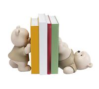 Serre-livres en forme d'ours - Décoration de bibliothèque | Serre-livres pour | Base antidérapante | Support en résine | Anti-poussière pour bureaux | Salons, armoires TV et salles à manger