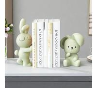 Serre-livres en forme d'ours mignon, serre-livres décoratifs pour étagères, support de livre créatif en résine, bouchons de livre créatifs et amusants pour maison, bureau, bibliothèque, décoration de