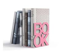 Serre-Livres en métal décoratif pour Livres de Toutes Tailles, Design Unique, très résistant. Pink Book Ends