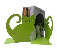 Serre-Livres en Métal en Forme de Chat - Antidérapant - Mignon et Décoratif - Vert