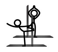 Serre-livres en métal, ensemble de séparateurs d'étagère antidérapants, support de livre robuste avec base stable, organisateur de bureau avec cadre de support solide, outil de rangement d'étagère min