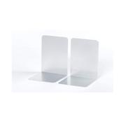 Serre-livres - MAUL - Lot de 2 - Aluminium brossé - 10 x 8 x 10 cm - Argenté