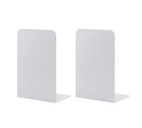 Serre-Livres pour étagères, Très Résistants pour Bureau, école et Maison, Serre-Livres en Métal pour Livres Lourds, Support D'étagère de Livre Antidérapant pour Livres pour vers de Livres(Blanc)