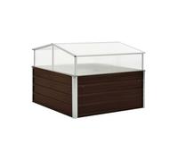 Serre Marron 100 x 100 x 85 cm Acier galvanisé