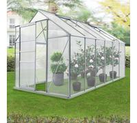 Serre 'Oisterwijk' avec fondations 7,03 m² aluminium 370 x 190 cm Transparent