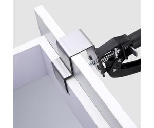 Serre-panneau en forme de L en acier inoxydable avec libération rapide pour porte d'armoire - Installation du bois - Dommages - Superficies en forme d'arc plus et fixation (B)