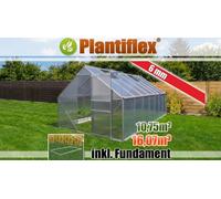 Serre Plantiflex® avec fondation - 6 mm : 250 x 190 x 195 cm / Argent