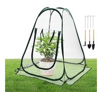 Serre pop-up pour l'extérieur en hiver, couverture transparente pour serre avec fenêtre à fermeture éclair, protection portable contre le gel