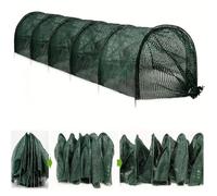 Serre portable 2 en 1 : protection contre chaleur du soleil, tunnel de jardin avec filet d'ombrage à ouverture rapide, couverture de