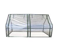 Serre PVC/Acier Gardiun Feuille Horizontale 180x90x90 cm Vert avec Double Porte avec Fermeture Éclair