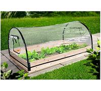 Serre Spetebo - 120 x 80 cm - Cadre en bois et métal - PVC - Vert foncé - 2 fenêtres enroulables - Résistant aux intempéries - Montage facile