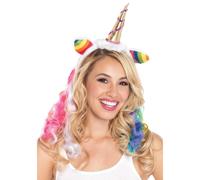 Serre-tÃªte licorne arc-en-ciel femme Leg Avenue Multicolore TU