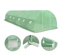 Helloshop26 Serre Tente abri Plante Fleur légumes 27 m² 900 x 300 x 200 cm Vert 02_0044444