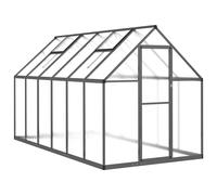 Helloshop26 Serre Tente abri Plante Fleur légumes avec Cadre de Base 334 x 169 x 195 cm Aluminium Anthracite 02_0044501