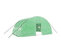 Serre Tente Abri Plante Fleur Légumes Avec Cadre En Acier 24 M² 6 X 4 X 2,85 M Vert Helloshop26 02_0044564 Multicolore