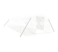 Serre Tente Abri Plante Fleur Légumes Avec Cadre En Acier 30 M² 10 X 3 X 2 M Blanc Helloshop26 02_0044569 Multicolore