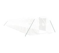 Serre Tente Abri Plante Fleur Légumes Avec Cadre En Acier 48 M² 16 X 3 X 2 M Blanc Helloshop26 02_0044597 Multicolore