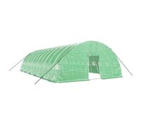 Serre Tente Abri Plante Fleur Légumes Avec Cadre En Acier 72 M² 12 X 6 X 2,85 M Vert Helloshop26 02_0044624 Multicolore