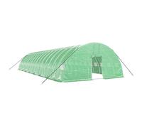 Serre Tente Abri Plante Fleur Légumes Avec Cadre En Acier 96 M² 16 X 6 X 2,85 M Vert Helloshop26 02_0044644 Multicolore