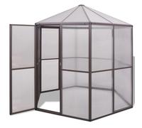Serre Tente Abri Plante Fleur Légumes En Aluminium 240 X 211 X 232 Cm Marron Helloshop26 02_0044656 Multicolore
