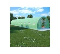 vidaXL Serre Tente Abri Plantes Serre à Fleurs Serre à Plantes Serre de Jardin Serre d'Extérieur 45 m² Vert 15x3x2 m 48156