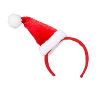 Boland Bonnet de Père Noël mini sur bandeau en peluche rouge bordure blanche Femme Adulte