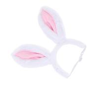 Serre-tête à breloques pour animaux de compagnie avec oreilles de lapins - Accessoire créatif pour rassemblements de vacances - En peluche douce