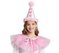 Serre-tête à col de clown - Ensemble de serre-tête de style vintage avec | Chapeau de costume de clown avec bandeau pour fille, accessoires de carnaval, Noël, fête masquée, fête costumée, Ma