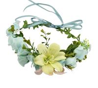 Serre-TêTe à Couronne De Fleurs Couronne de fleurs, guirlande de mariée for femmes, bandeau fait à la main, diadèmes de fées, fête de mariage, demoiselle d'honneur, accessoires for cheveux(Color 2)