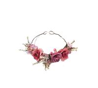 Serre-TêTe à Couronne De Fleurs Petite couronne de fleurs fraîches, serre-tête, fée, gaz, rose, fleur, coiffe(Color 5)